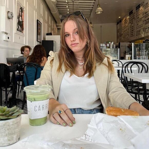 VINTAGE TAN LEATHER BLAZER☕️🧋(Final Price) - Picture 6 of 6